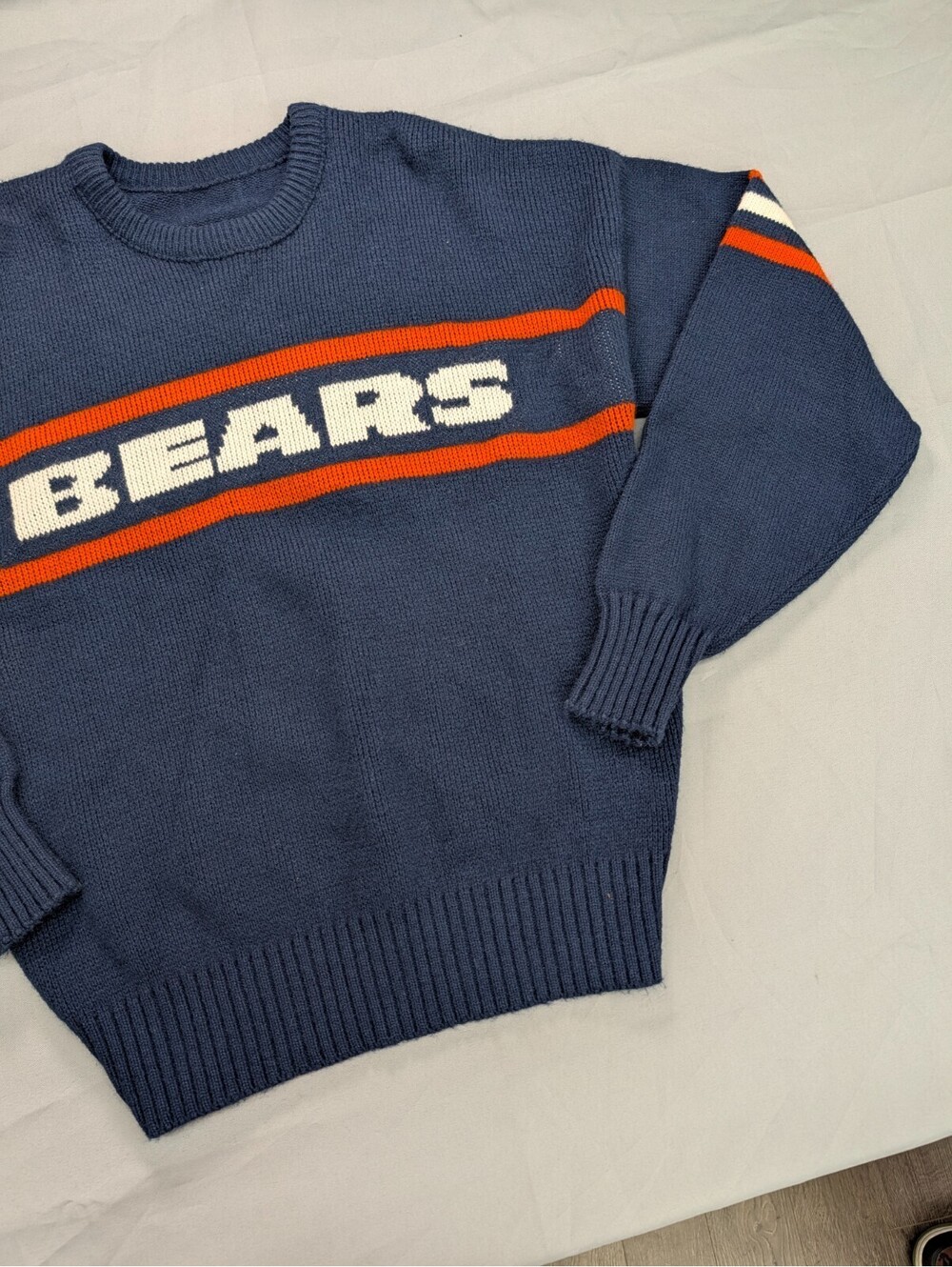 Vintage Chicago Bears Sweater Knit NFL Football Blue M